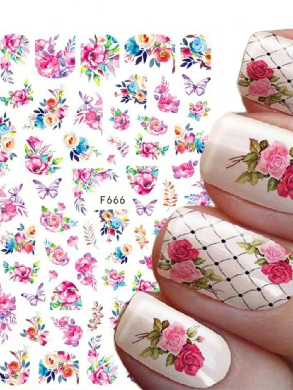 Trendy Self Adhesive Nails Art Transfer Sticker